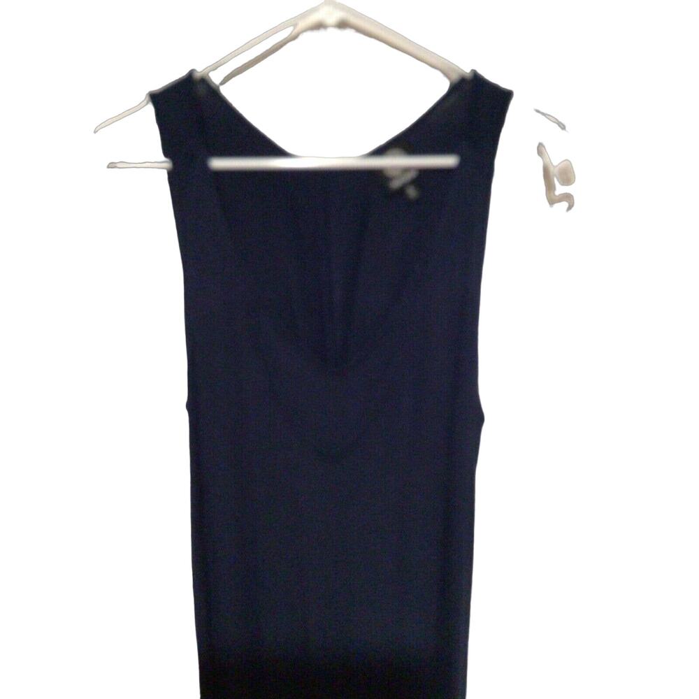Bobeau V-Neck Twist Back Maxi Dress Navy Blue Sleeveless Size M NWT Women’s